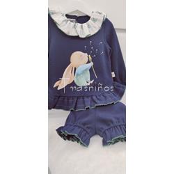 Sudadera niña + braga conejo colección Bugs La Martinica invierno 2023 - Imagen 1