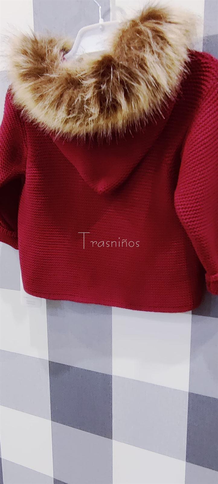 Trenka punto granate unisex con capucha y pelo sintético - Imagen 1