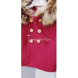 Trenka punto granate unisex con capucha y pelo sintético - Imagen 2