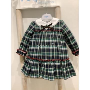 Vestido cuadros verde coleccion muñeco de nieve (navidad) foque 22-23 - Imagen 1